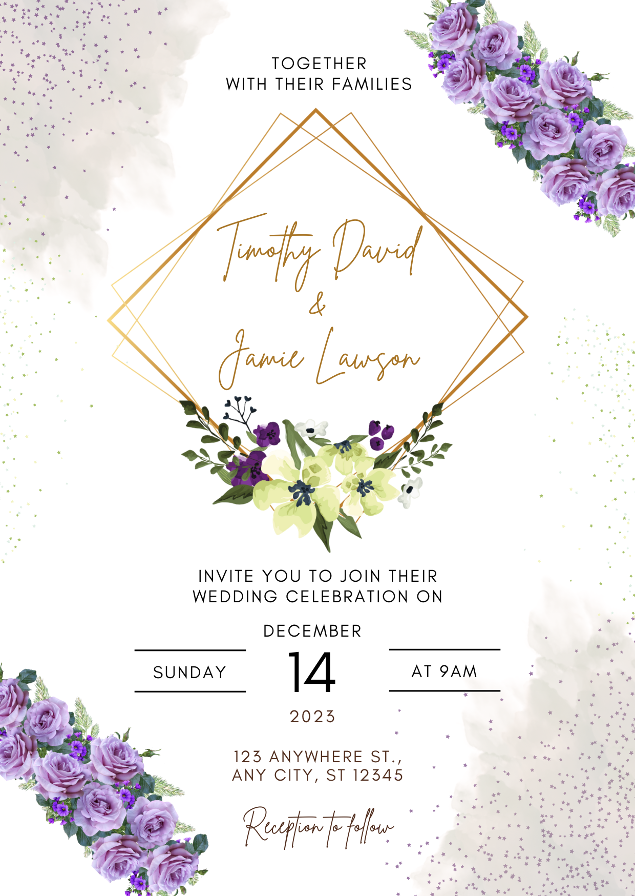 Editable Wedding Invitation - Digital