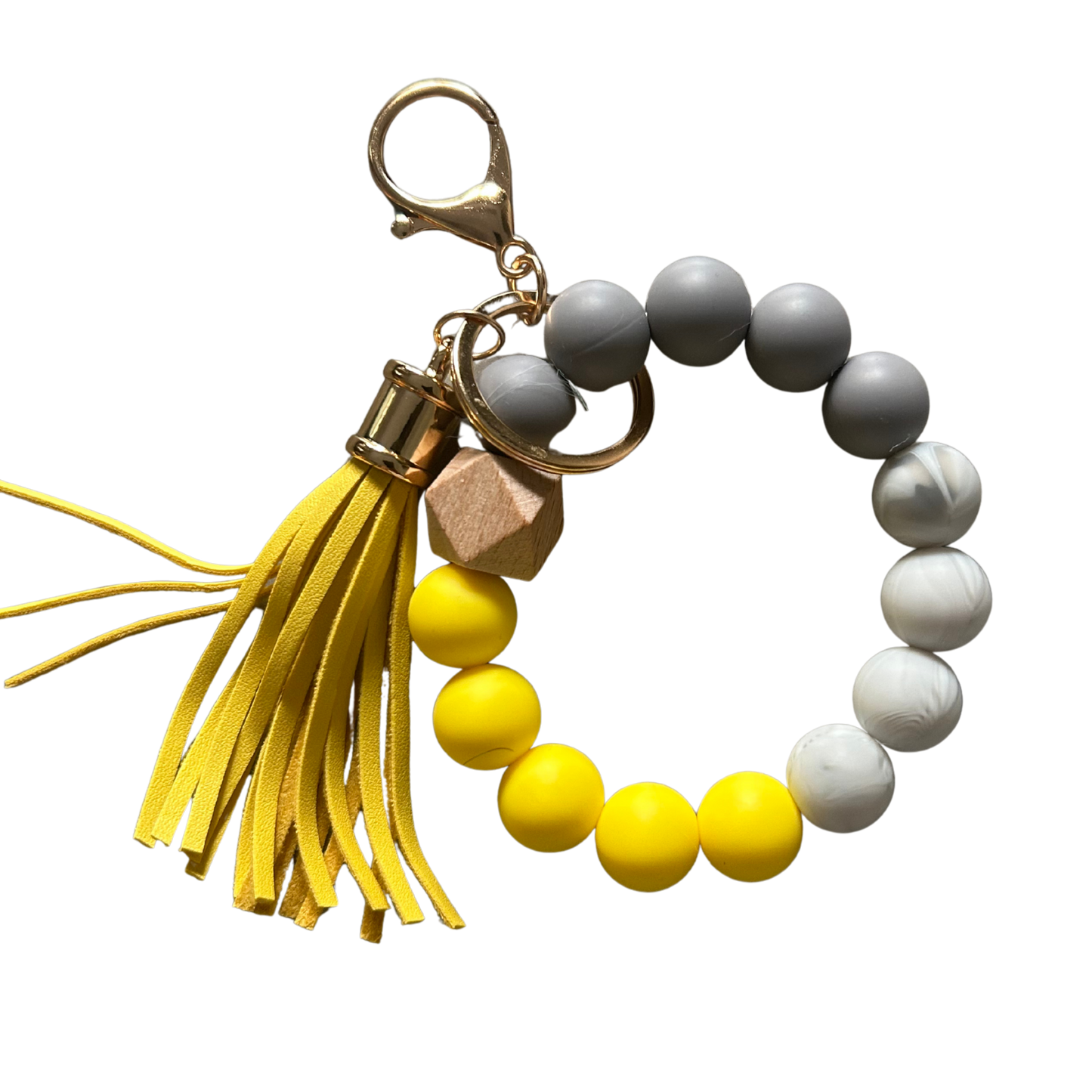 Elegant Large Bead Bracelet - Yellow