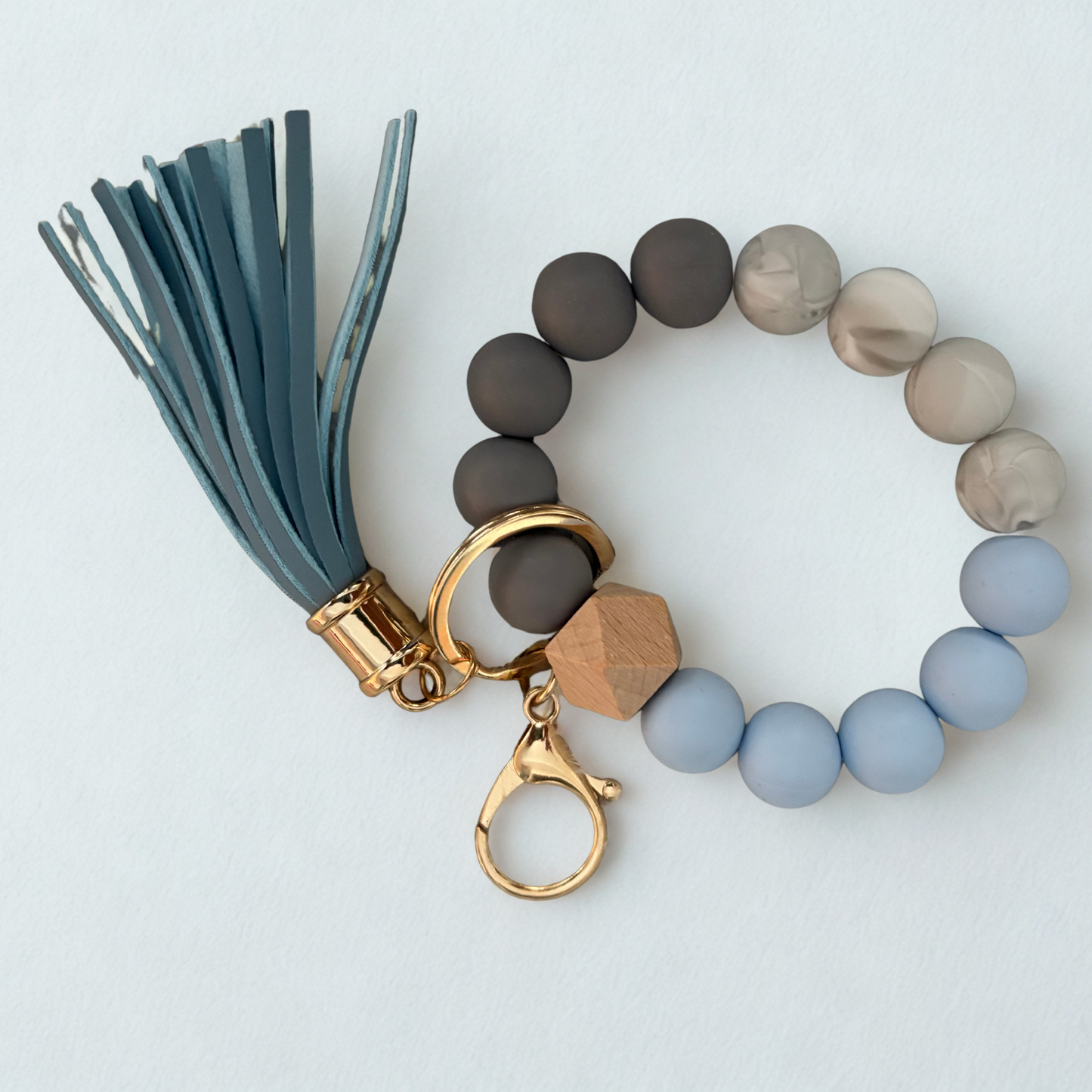 Elegant Large Bead Bracelet - Blue