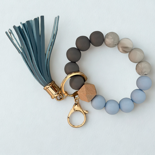 Elegant Large Bead Bracelet - Blue