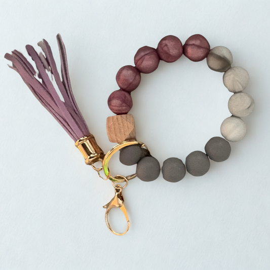 Elegant Large Bead Bracelet - Purple