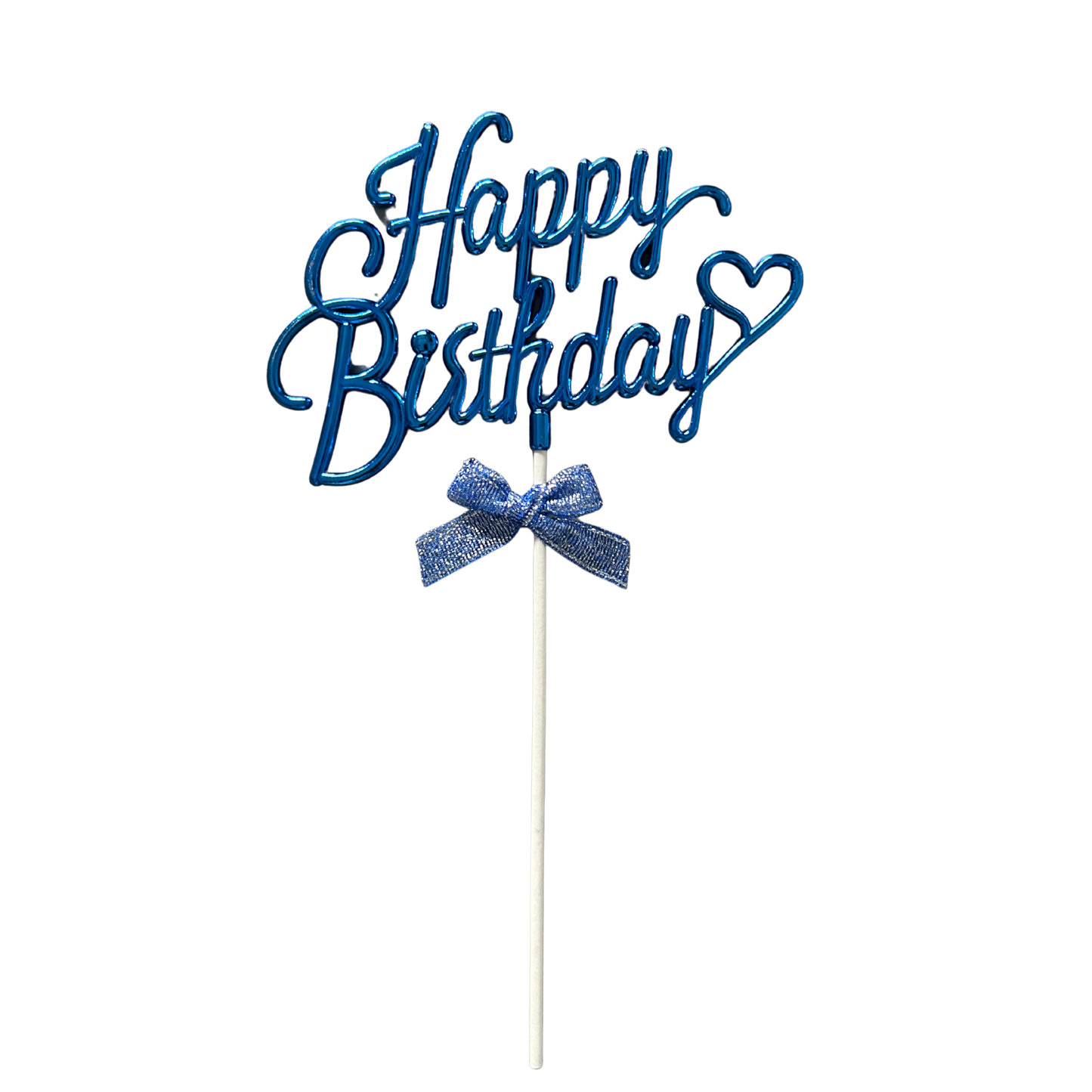 Happy Birthday Cake Topper - Royal Blue