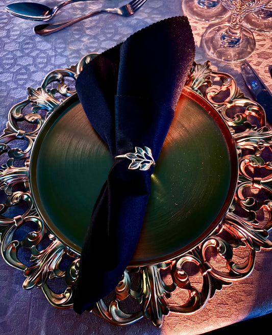 Black Poly Cotton Table Napkin Rental