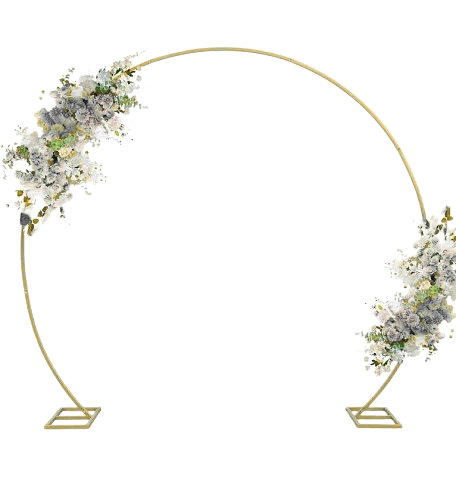 Semi-circular Golden Metal Arch Rental