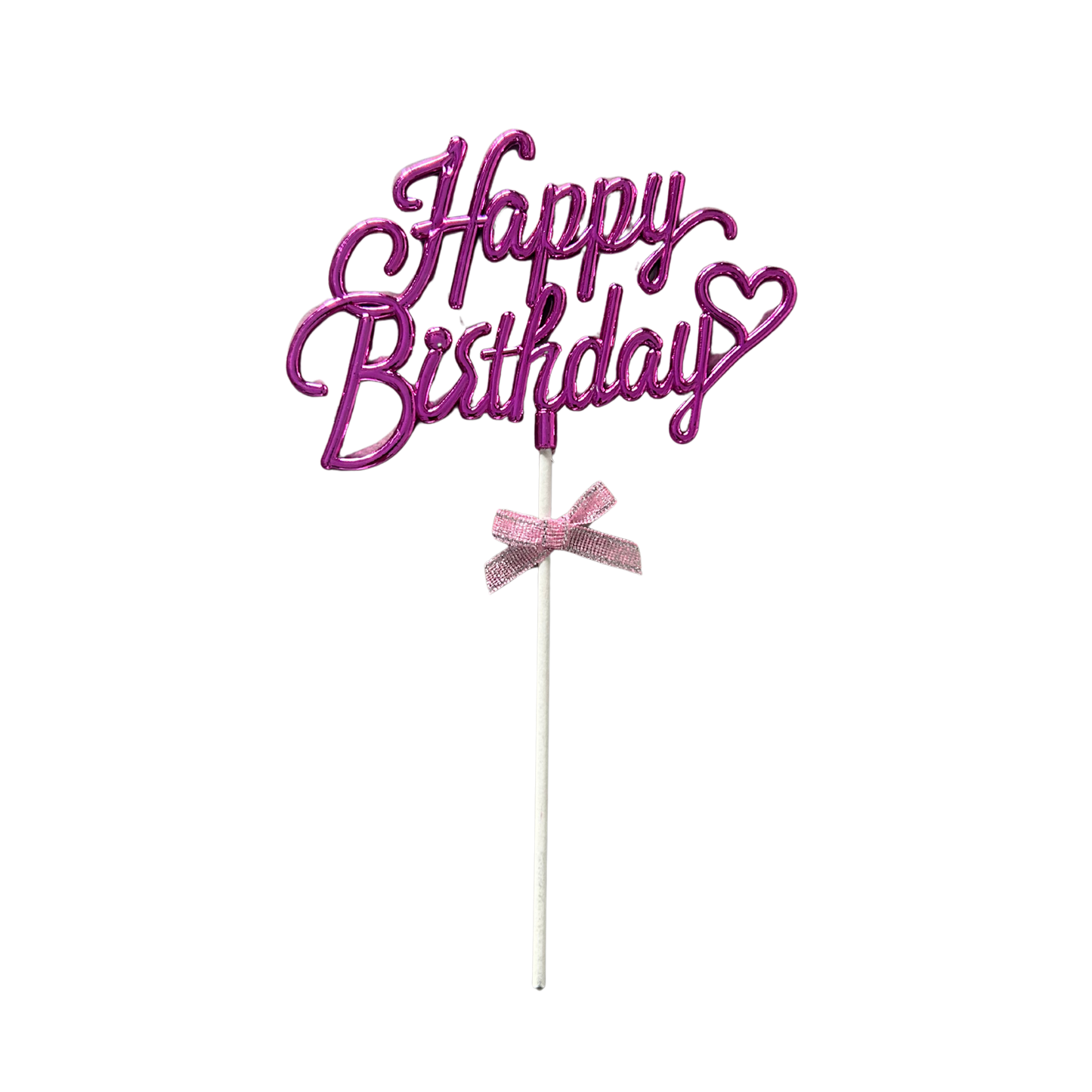 Happy Birthday Cake Topper -Hot Pink