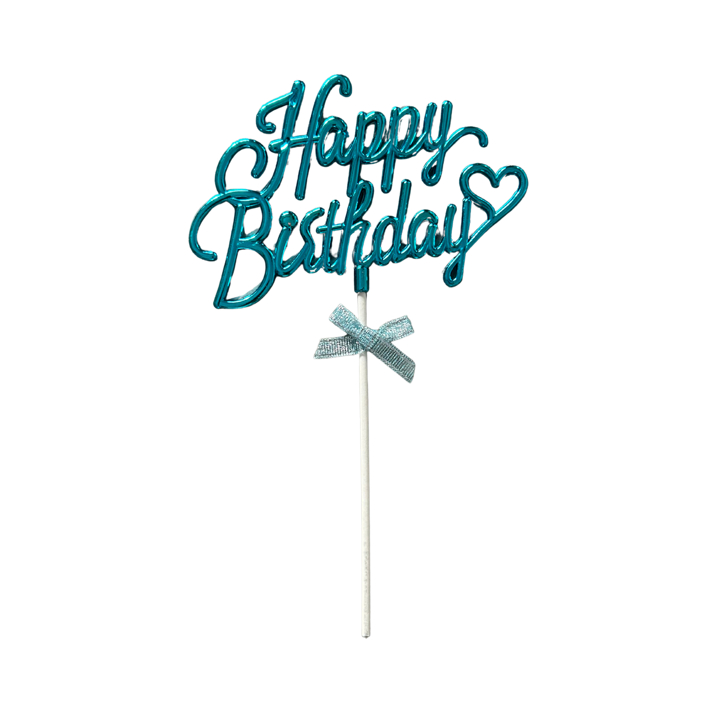 Happy Birthday Cake Topper - Bright Blue
