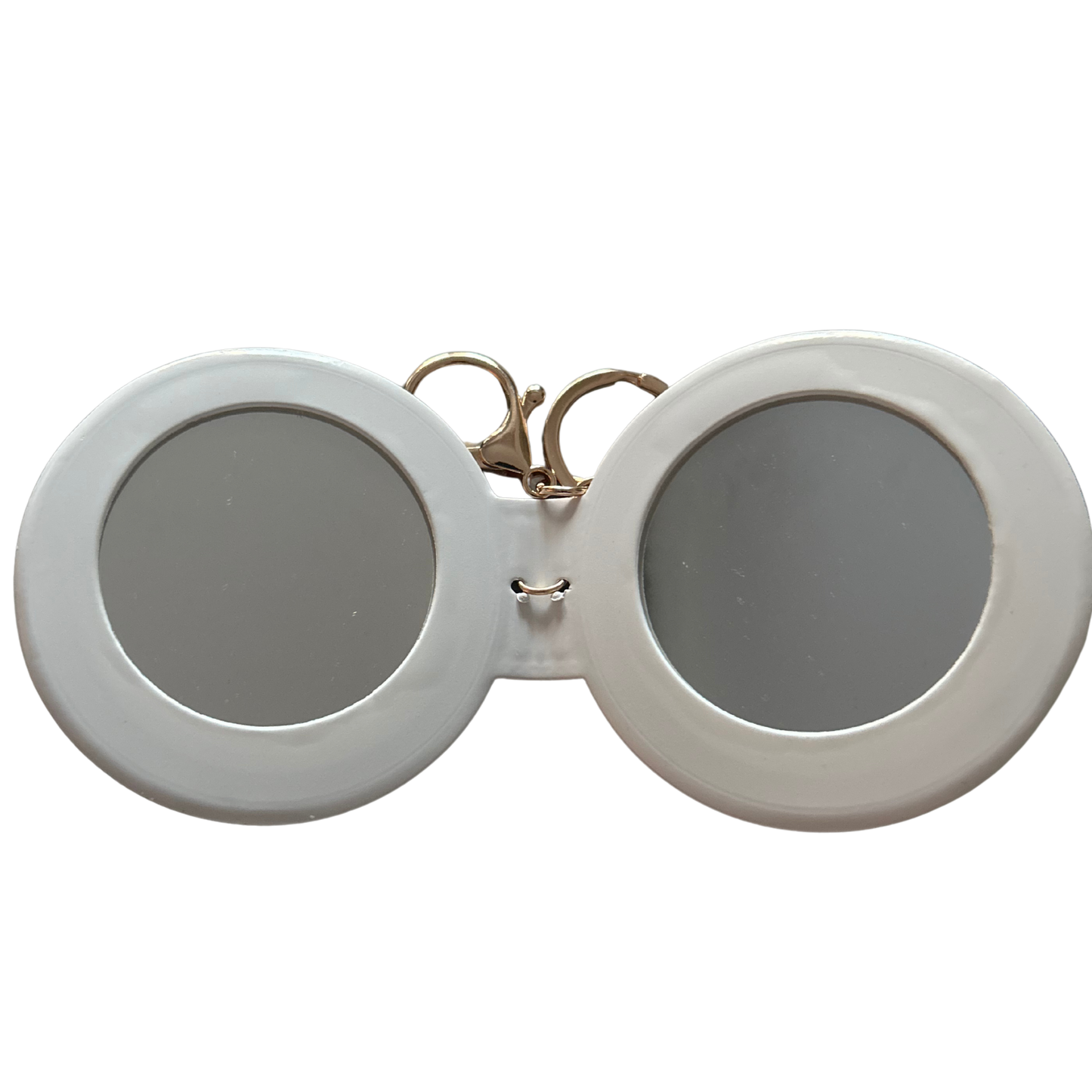 Cosmetic Mirror Double Round - White