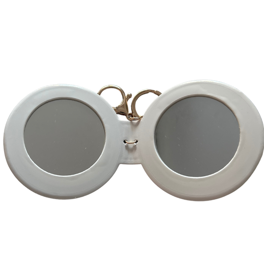 Cosmetic Mirror Double Round - White