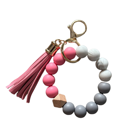 Elegant Large Bead Bracelet - Pink